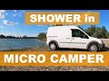 Shower Solution in Micro Camper Ford Transit Connect