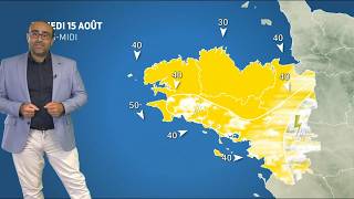 Bulletin météo pour le samedi 15 août 2026