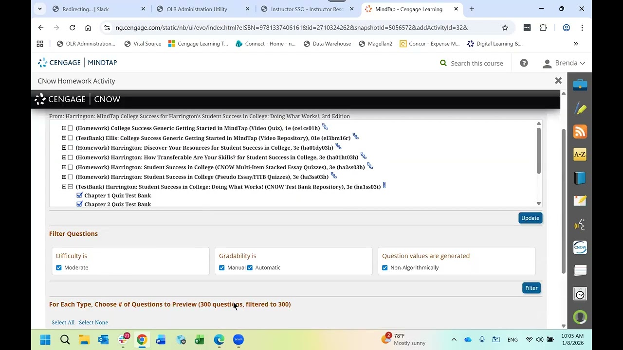 Cengage: Creating MindTap assignments and integrating with Moodle