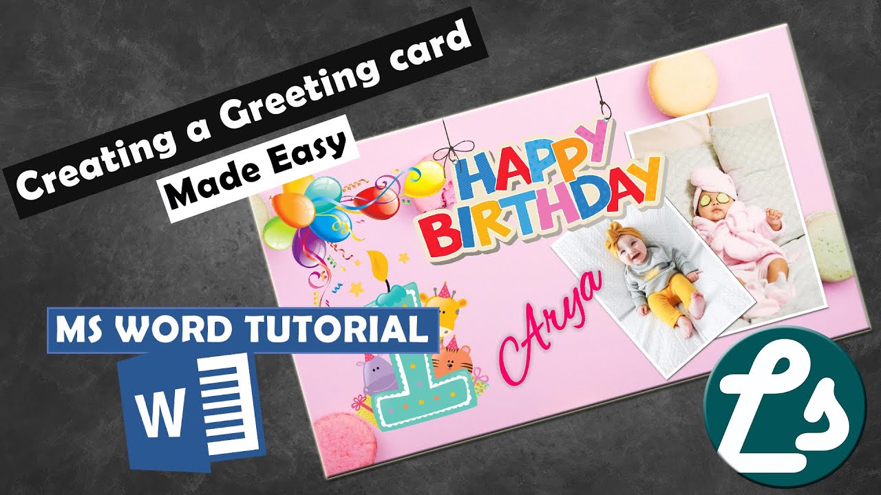 how-to-make-a-greeting-card-using-ms-word-for-the-beginners-youtube