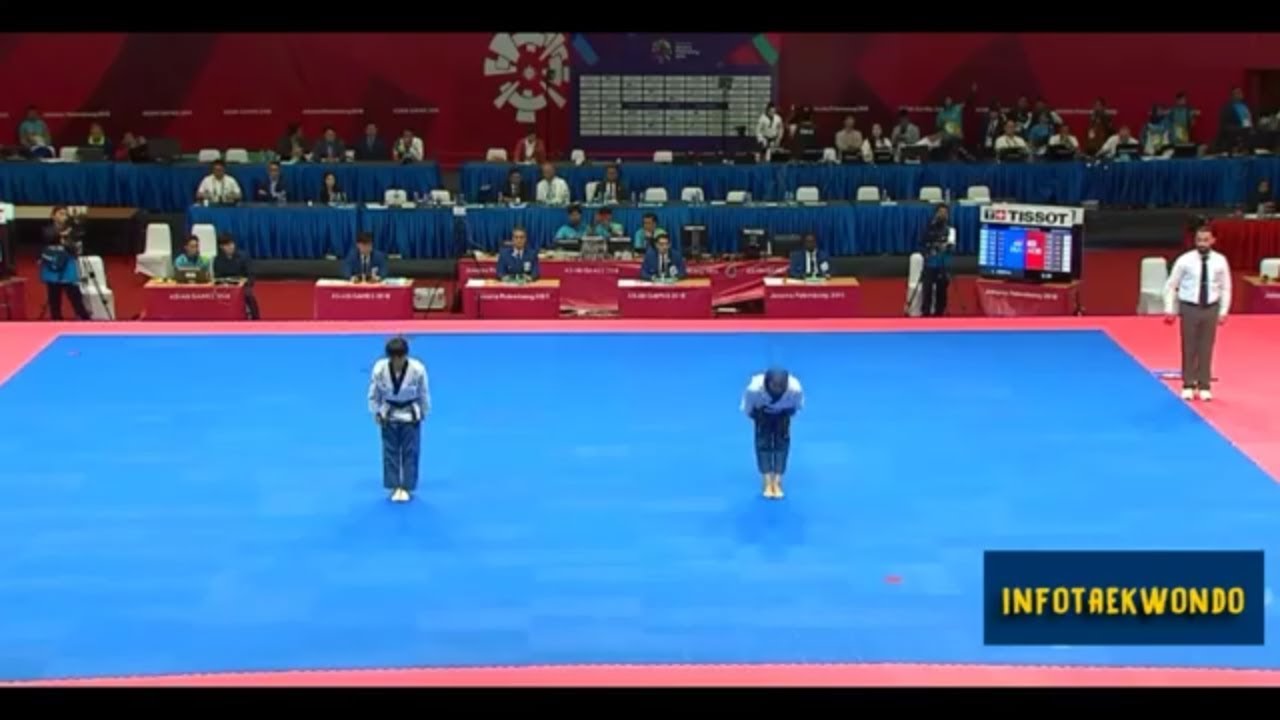 Semi Final  Taekwondo Defia Rosmaniar VS Yun Ji Hye  KOR   Asian Games 2018