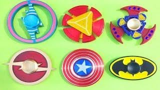 Awesome SuperHero Fidget Spinner Spin Test! Captain America, Iron Man, Batman, Superman, Flash! screenshot 3