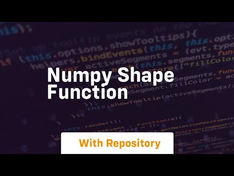 numpy shape function