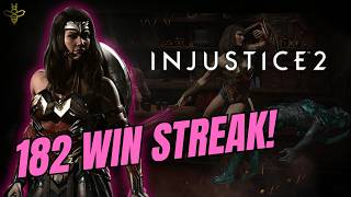 I Ran Into a 182 WIN STREAK in Injustice 2 Ranked...