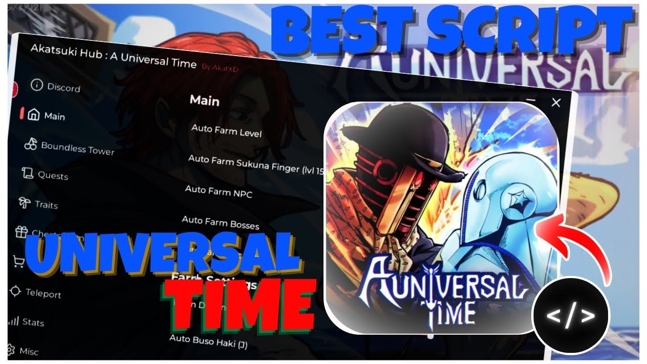 [CLL/PC] ROBLOX SCRIPT UNIVERSAL TIME [AUTO FARM [AUTO BOSS [AUTO FRUIT [KILL AURA] & MORE
