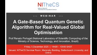 2025-12-05 - NITheCS Webinar: 'A Gate-Based Quantum Genetic Algorithm for by Prof Renato Portugal