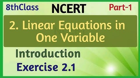 8thClass, Linear Equations in one Variable, Exercise 2.1, @mathsworldmakessmartintelugu