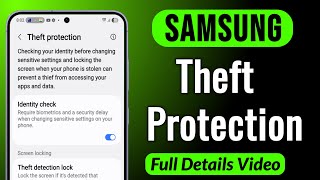 How to Use Theft Protection In Samsung Mobile | Theft Protection Kya Hai | Theft Protection Features