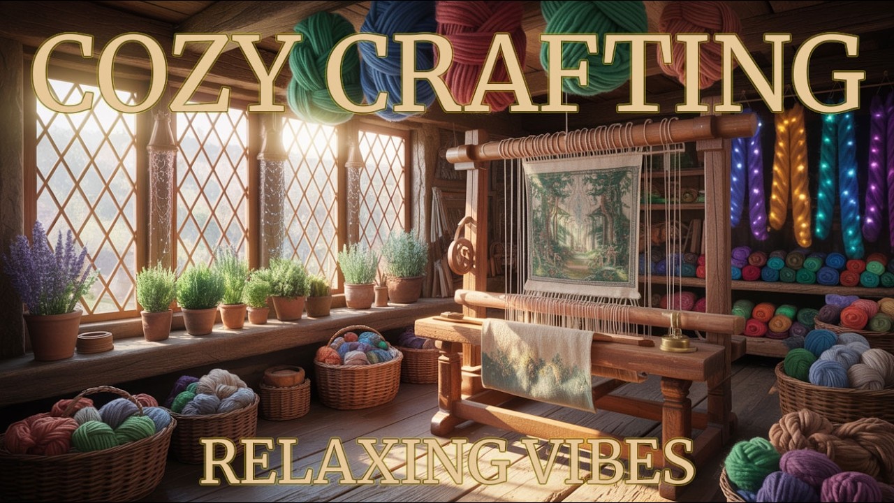 The Weaver’s Sanctuary – Cozy Fantasy LoFi | Ambience for RPG Crafting & Painting