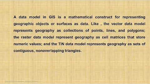 GIS Data Structure and Model