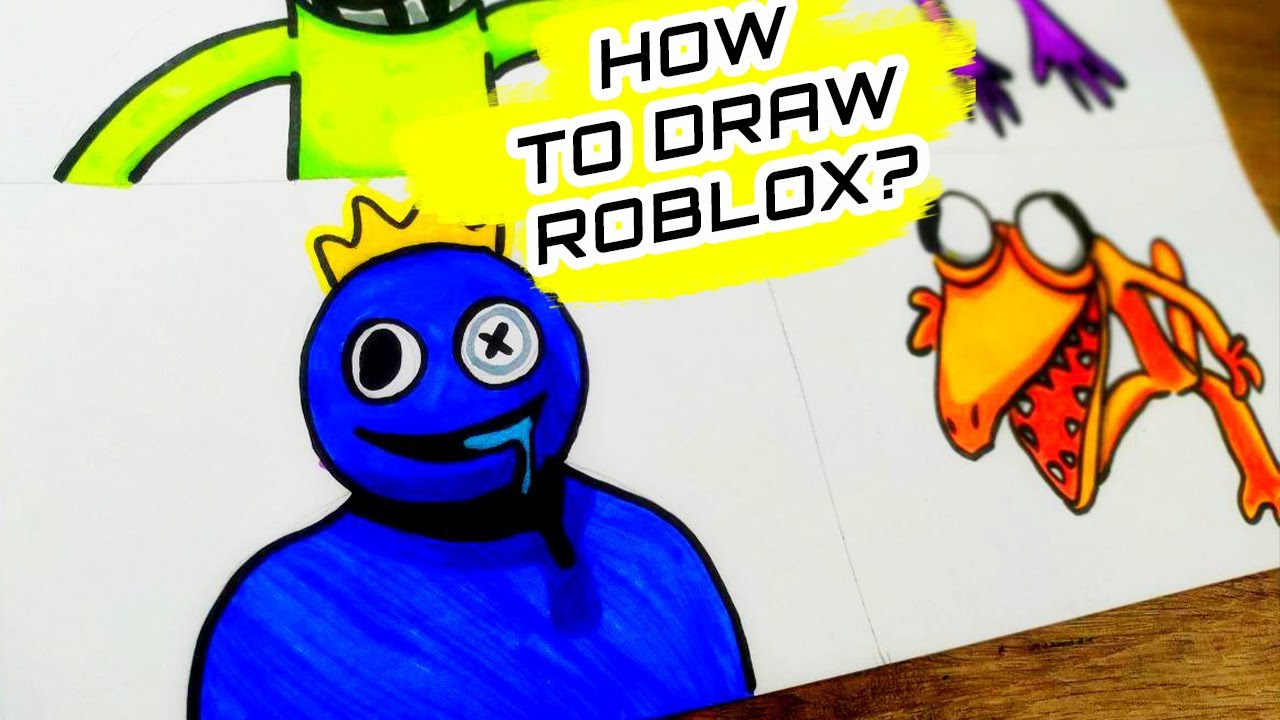 How to Draw Green from Roblox Rainbow Friends
