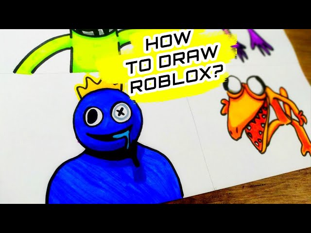 DIBUJO la FUSION de RAINBOW FRIENDS ROBLOX (Blue, Green, Orange, Purple y  Red) DRAWING RAINBOW FRIENDS ROBLOX FUSION