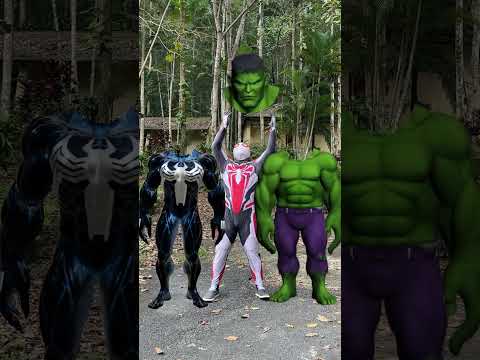 Venom and Hulk flying body parts matching