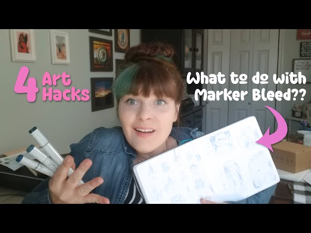 4 Sketchbook Hacks for Alcohol Markers - What to do with marker bleed 