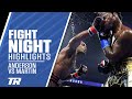 Jared anderson scores 1 knockdown gets tested gets win over martin  fight highlights