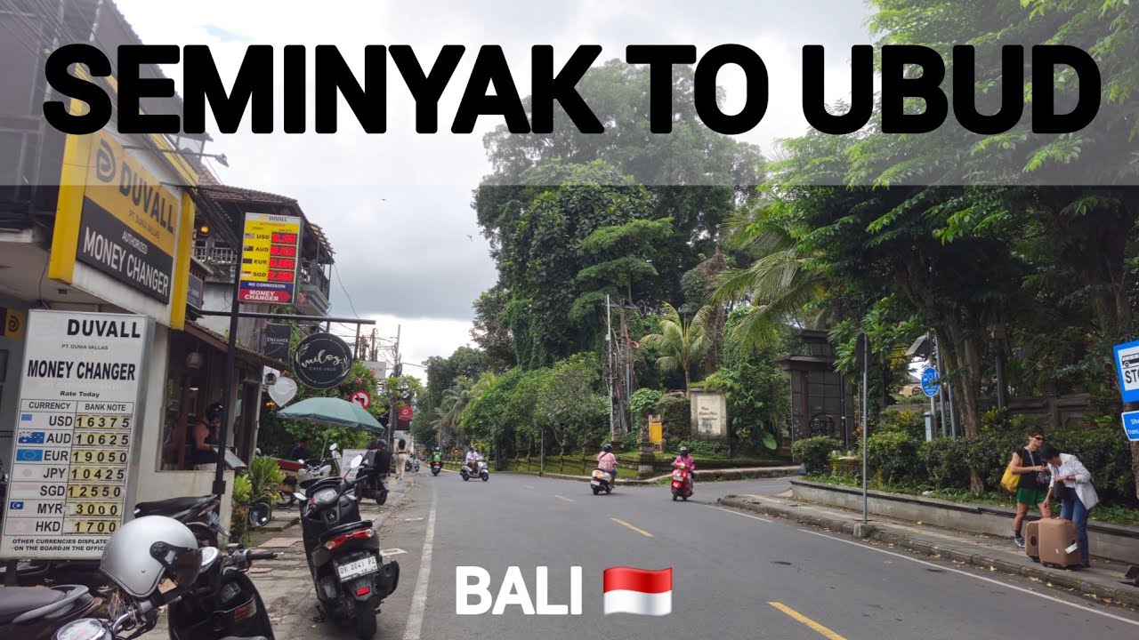 Driving from Seminyak to Ubud | Bali Road Journey & Real Street View |  Traffic & Local Life