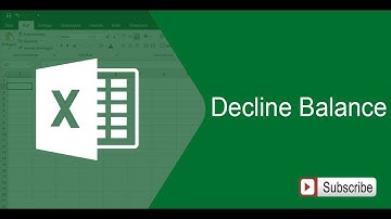 Finance in Excel  - Calculate Declining Balance Method of Depreciation in Excel