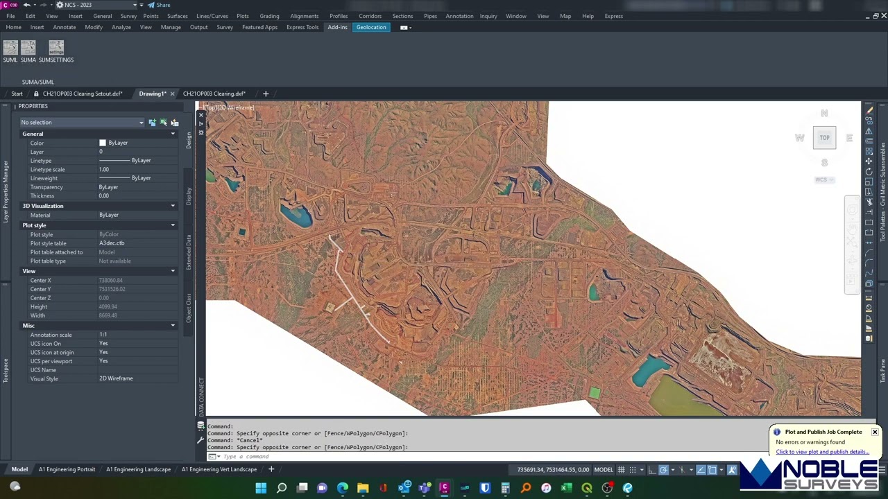 Getting total area by using the Sum Area addin for Civil3D - YouTube