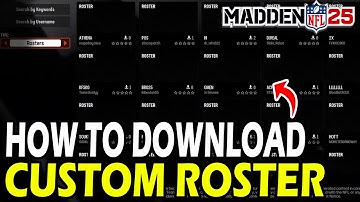 How to Download & Use Custom Rosters in Madden 25