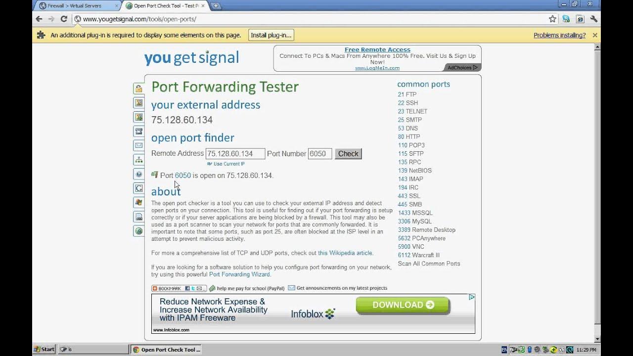 Yougetsignal Open Port Check Tool