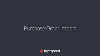 Purchase Order Import