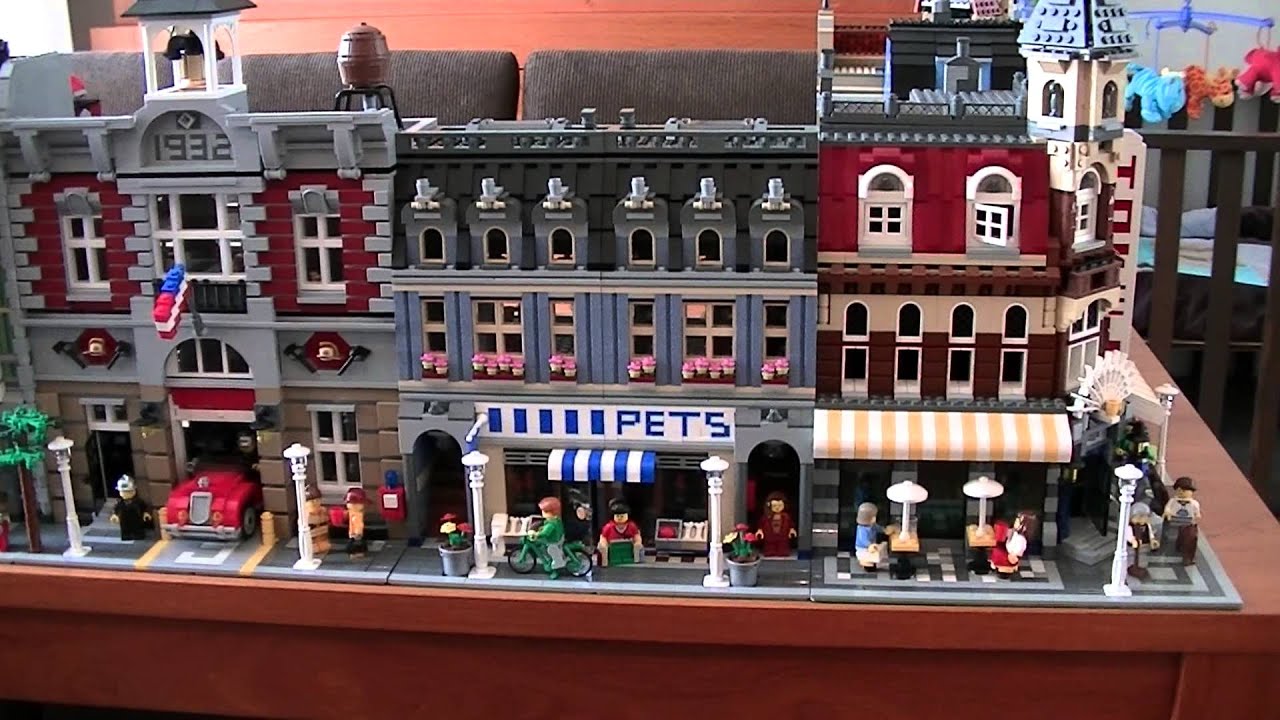 all lego modular buildings connected