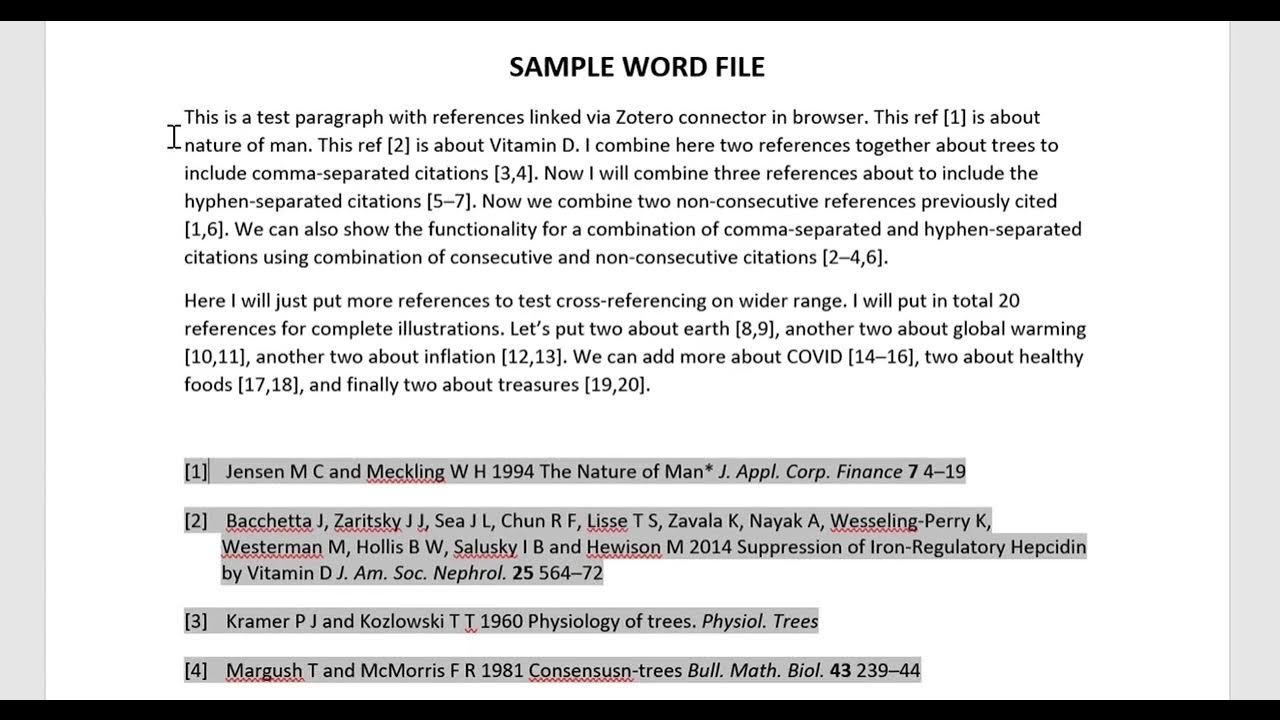 Cross Referencing Zotero Bibliography in Word zotero word 