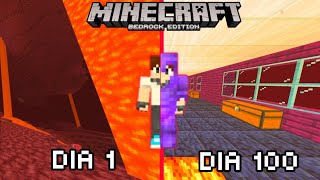 SOBREVIVÍ 100 DÍAS EN MINECRAFT COMENZANDO EN EL NETHER y ésto pasó...| 100 DÍAS MINECRAFT BEDROCK