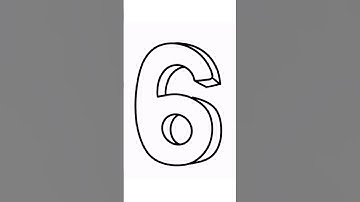 How To Draw Number, Six 6 In 3D