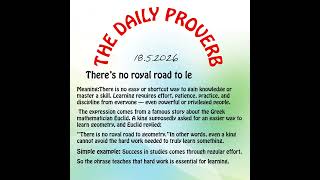 The Daily Proverb-There’s no royal road to learning.📚#english #learningenglish