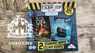 Escape Room The Game: 2 Players Horror unboxing - Modern Myths Spellenavond