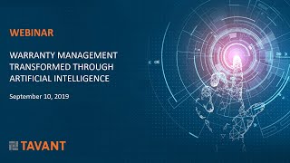Webinar - Warranty Management Transformed Through Artificial Intelligence