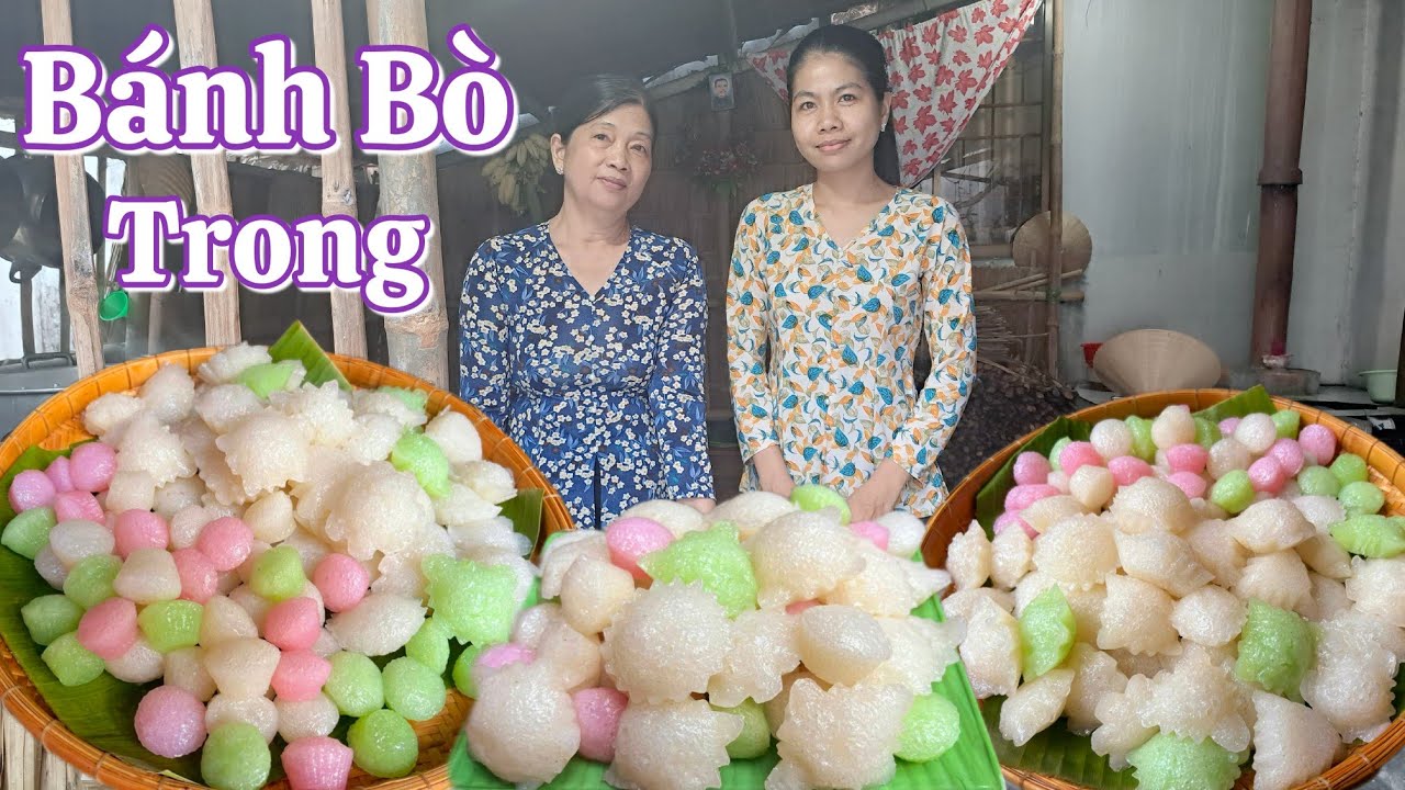 Làm Bánh Bò cơm rượu bỏ bột sắn dây vào giúp bánh mềm ngon để qua đêm không bị cứng