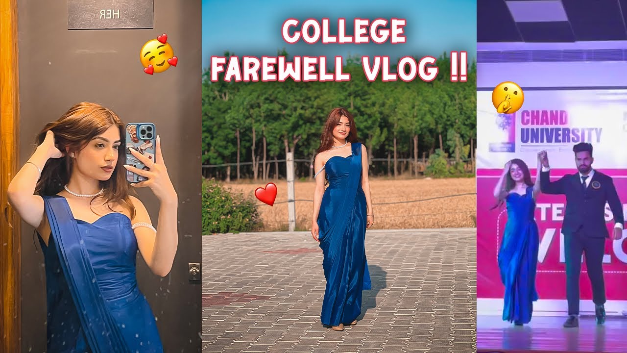 College farewell vlog killer outfit epic moments amulya rattan
