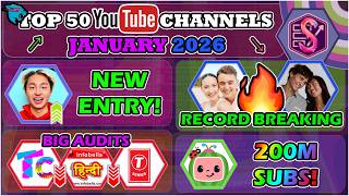 HUGE Audits, Cocomelon 200M & View records broken | Top 50 January, 2026