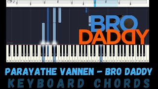 Parayathe Vannen | Keyboard | Bro Daddy | Deepak Dev