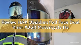 Review Hax Obsidian Full Face Dual Visor Adult Motorcycle Helmet For Motorbike Street Bike With Pinl