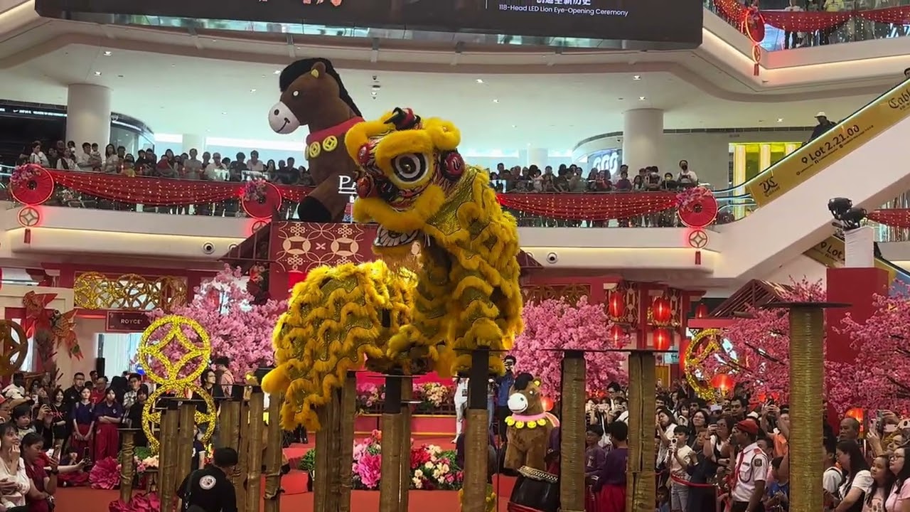CNY Acrobatics Lion Dance celebration at Pavilion Bukit Jalil