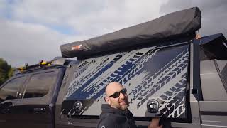 Custom F350 Super Duty 4WD work vehicle with Off Road Creative canopy - On Track 4x4