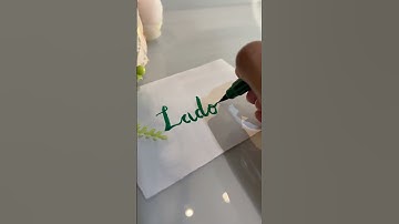 Calligraphy name LADO| Brush pen |#shorts#popular#trending