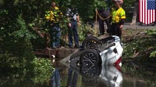 Framingham car crash: woman survives after car submerged in pond overnight - TomoNews