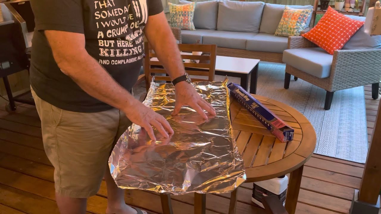 How I change the foil on my pellet grill