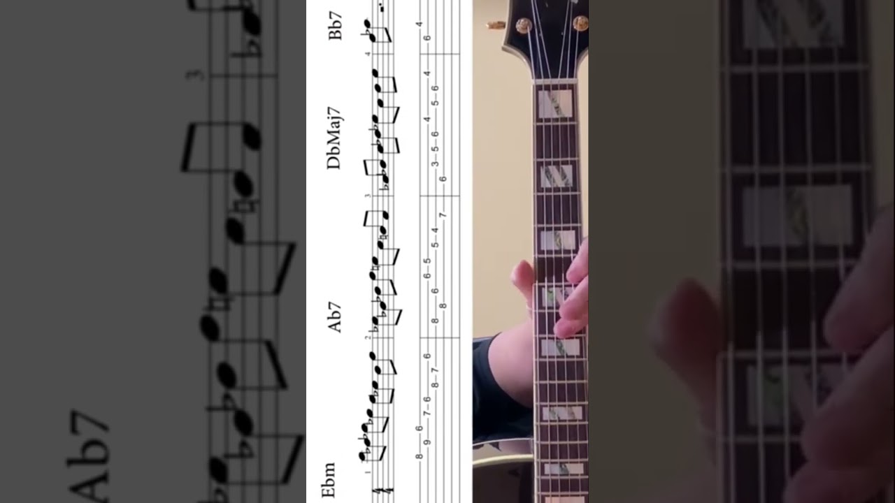 2-5-1 Jazz Exercise #shorts #jazzguitar    #jazzguitarist