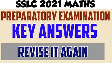 #sslc2021mcq #sslcmcqmaths MATHS PREPARATORY EXAMINATION KEY ANSWERS SIMPLE METHOD