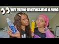 Installing my first wig on someone ! Java’s Ratchet Salon ft. ULA HAIR