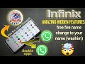 Infinix Amazing Hidden features🤯 Change free fire name🔥dual apps & more...