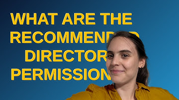 Drupal: What are the recommended directory permissions?