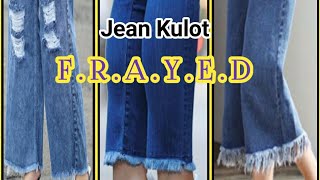 Cara Potong Jean Frayed, memotong tanpa menjahit.