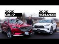 2020 Toyota Highlander Platinum vs 2020 Mazda CX-9 Signature | 3 Row Battle!