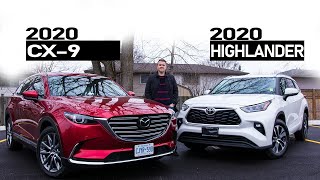 2020 Toyota Highlander Platinum vs 2020 Mazda CX9 Signature | 3 Row Battle!